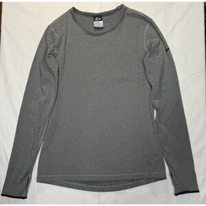 Nike Pro Dri‎ Fit Shirt Womens Medium Gray Long Sleeve Top Active